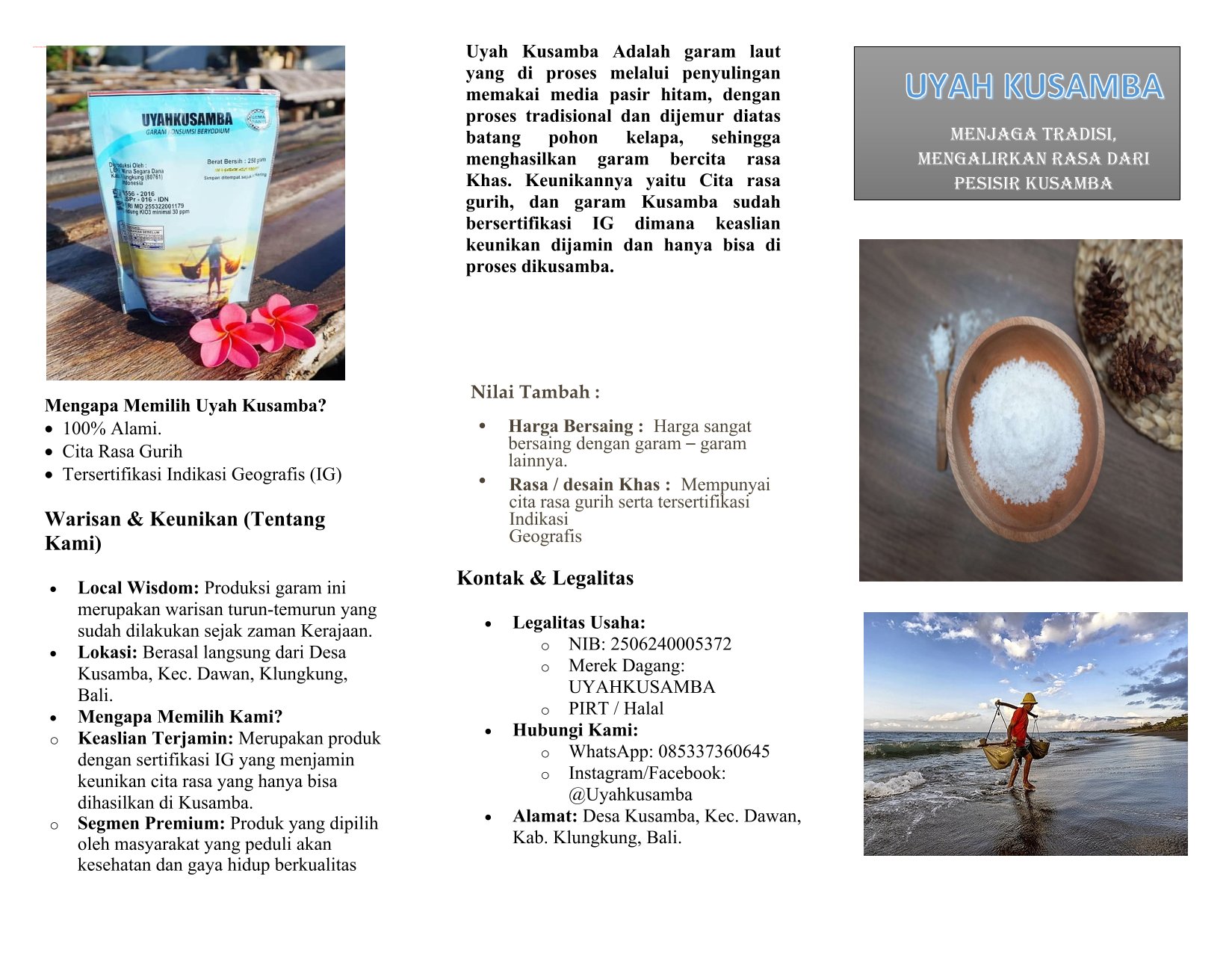 PROFIL UMKM UYAH KUSAMBA SEBAGAI BENTUK PROMOSI PENANAMAN MODAL