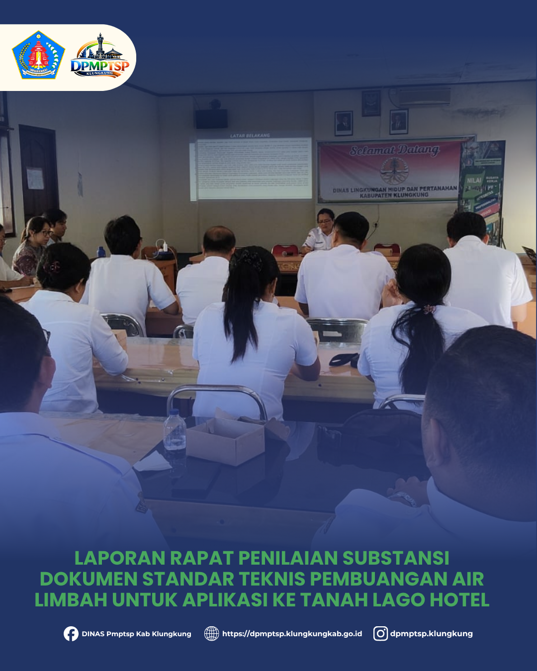 LAPORAN RAPAT PENILAIAN SUBSTANSI DOKUMEN STANDAR TEKNIS PEMBUANGAN AIR LIMBAH UNTUK APLIKASI KE TANAH LAGO HOTEL